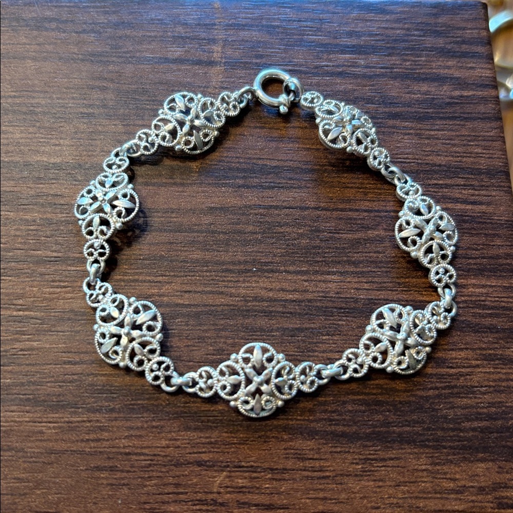 Vintage 835 Dutch Sterling Silver Bracelet 7”